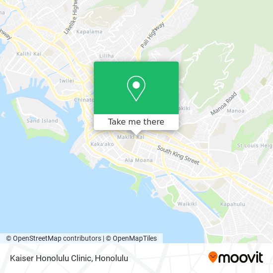 Kaiser Honolulu Clinic map