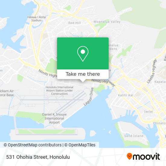 Mapa de 531 Ohohia Street