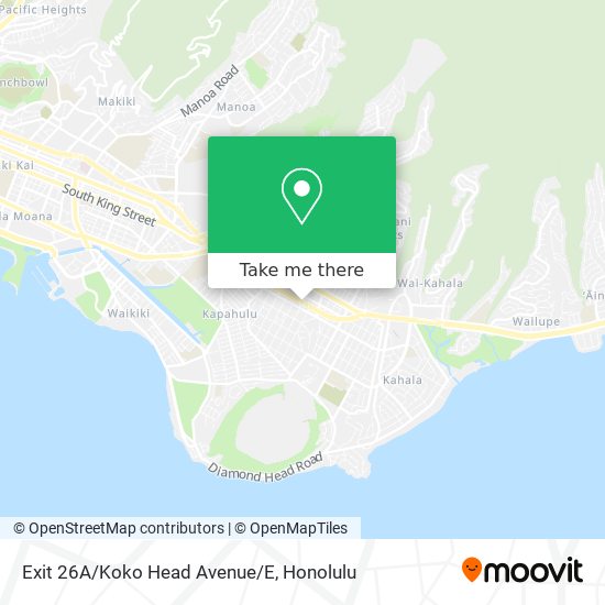 Mapa de Exit 26A/Koko Head Avenue/E