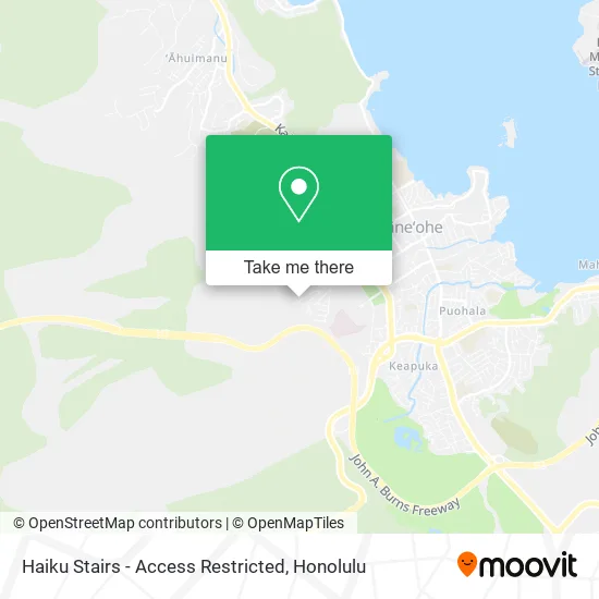 Haiku Stairs - Access Restricted map