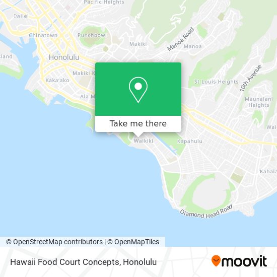 Mapa de Hawaii Food Court Concepts