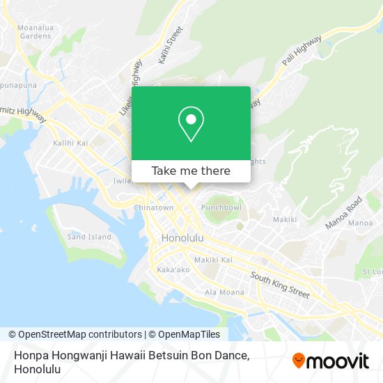 Honpa Hongwanji Hawaii Betsuin Bon Dance map
