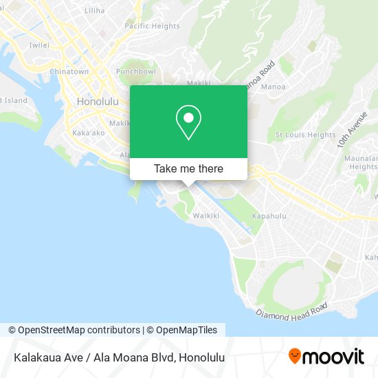 Kalakaua Ave / Ala Moana Blvd map