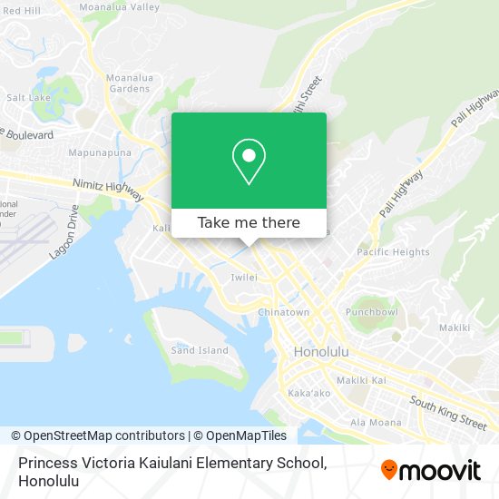 Mapa de Princess Victoria Kaiulani Elementary School