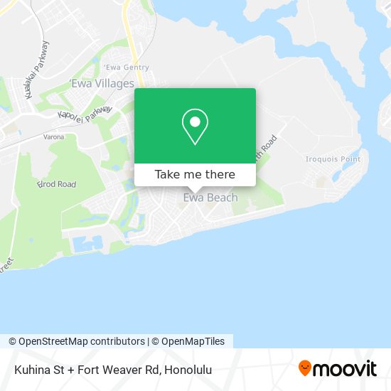 Kuhina St + Fort Weaver Rd map