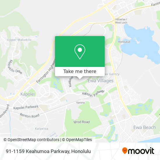 91-1159 Keahumoa Parkway map