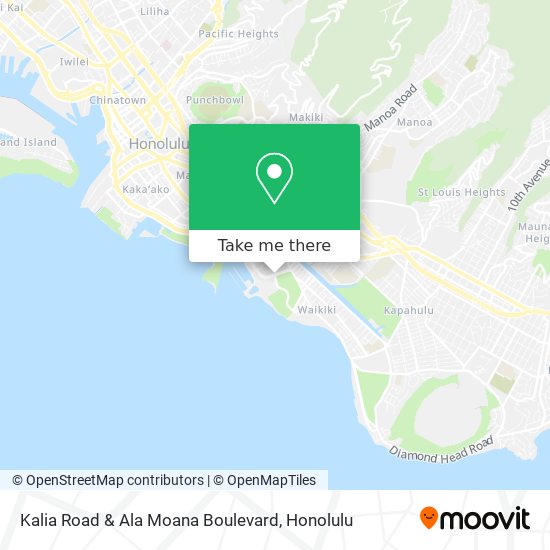 Mapa de Kalia Road & Ala Moana Boulevard