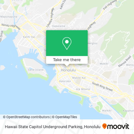 Hawaii State Capitol Underground Parking map