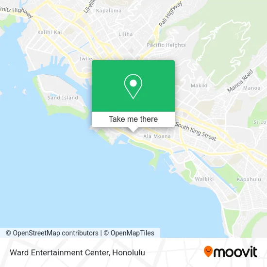 Ward Entertainment Center map