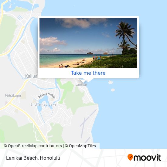 Lanikai Beach map