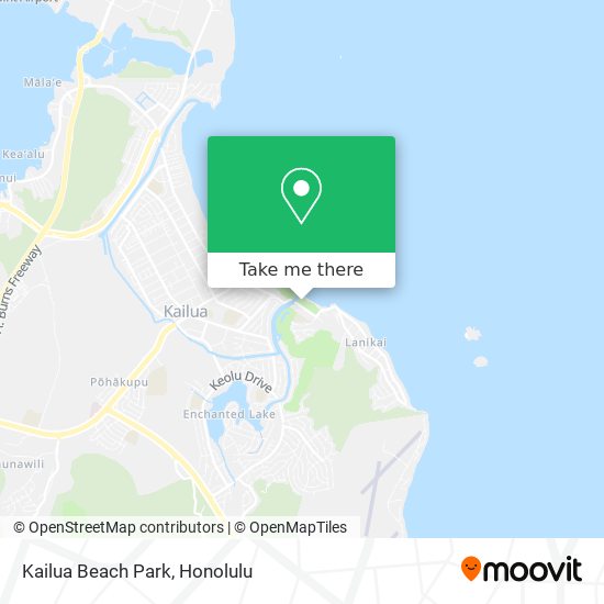 Kailua Beach Park map