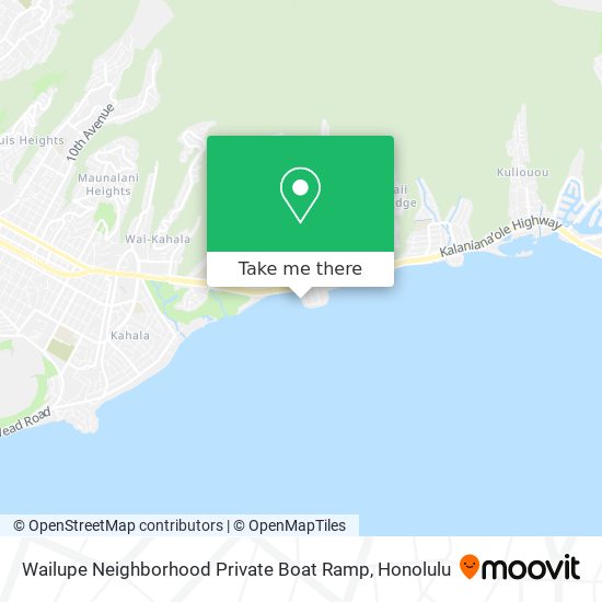 Wailupe Neighborhood Private Boat Ramp map