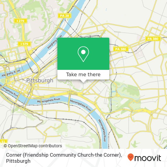 Mapa de Corner (Friendship Community Church-the Corner)