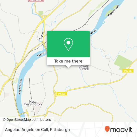 Angela's Angels on Call map