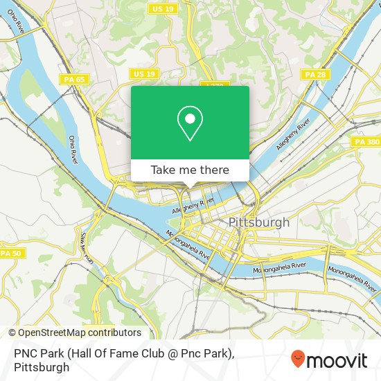 PNC Park (Hall Of Fame Club @ Pnc Park) map