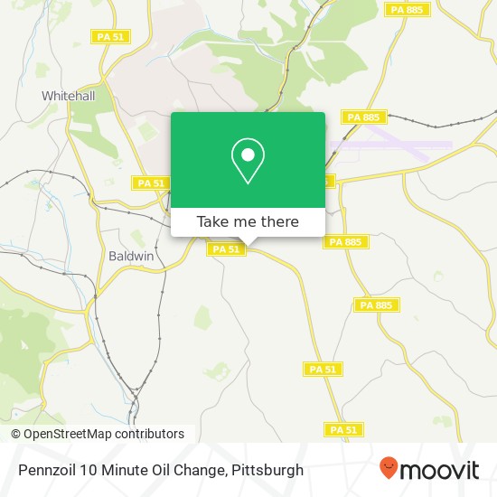 Mapa de Pennzoil 10 Minute Oil Change