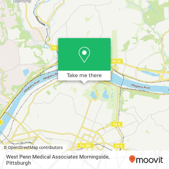 West Penn Medical Associates Morningside map