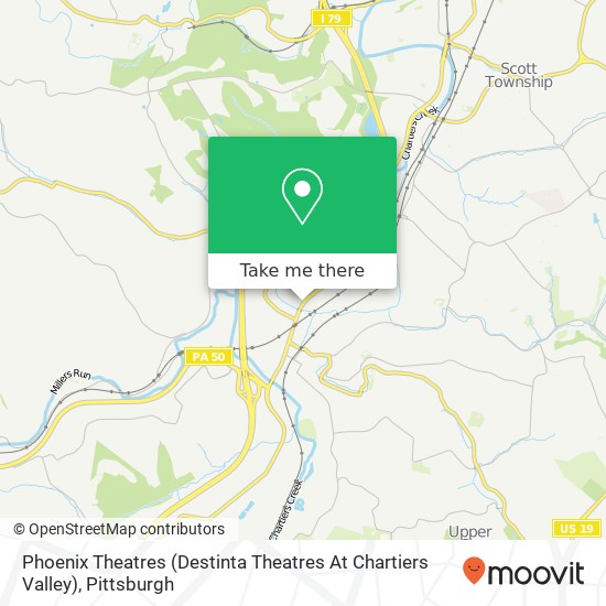 Mapa de Phoenix Theatres (Destinta Theatres At Chartiers Valley)