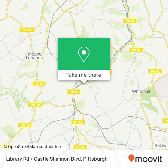 Mapa de Library Rd / Castle Shannon Blvd