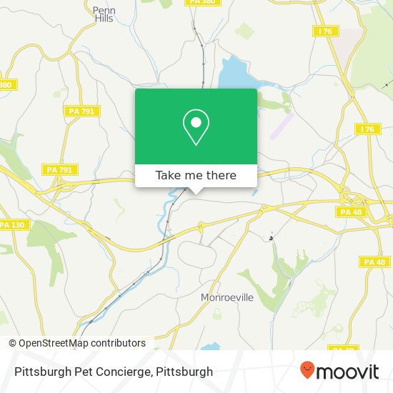 Pittsburgh Pet Concierge map