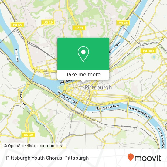 Mapa de Pittsburgh Youth Chorus