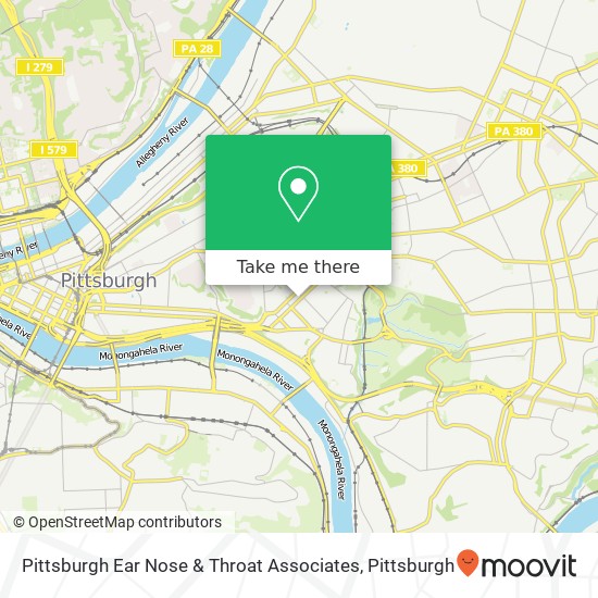 Mapa de Pittsburgh Ear Nose & Throat Associates