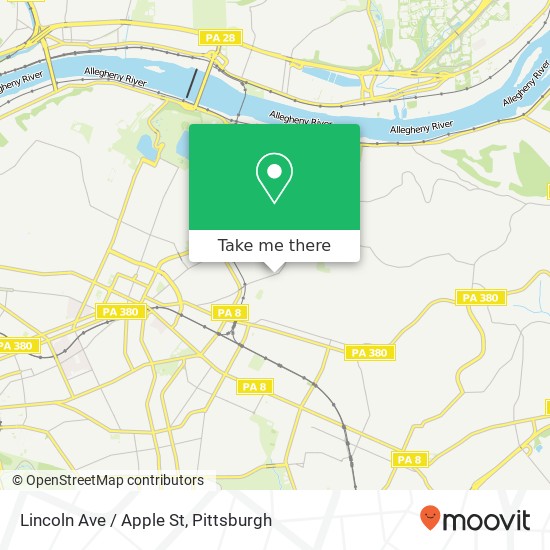 Lincoln Ave / Apple St map