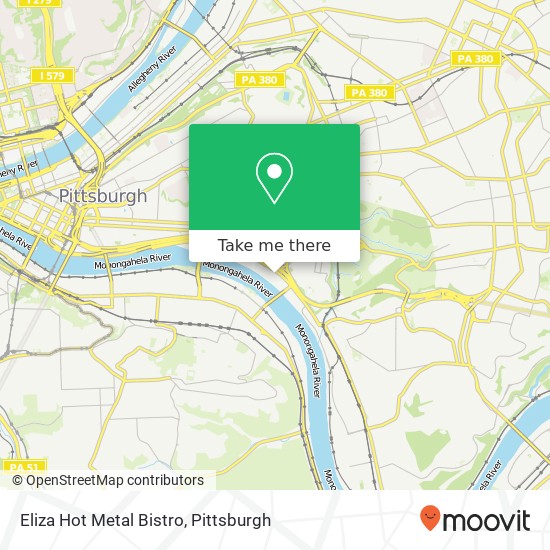 Eliza Hot Metal Bistro map