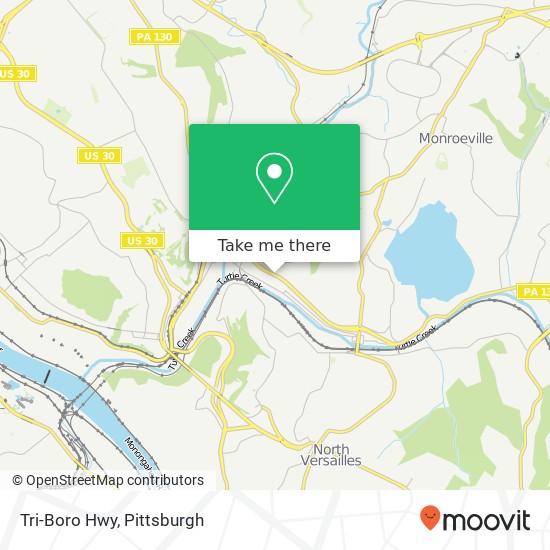 Tri-Boro Hwy map