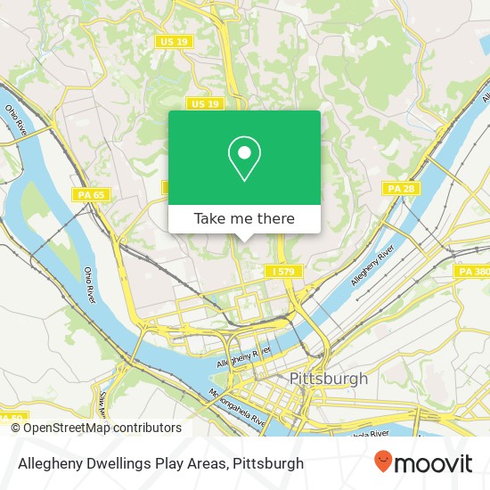 Mapa de Allegheny Dwellings Play Areas