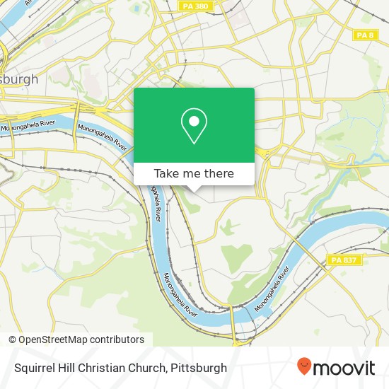 Mapa de Squirrel Hill Christian Church