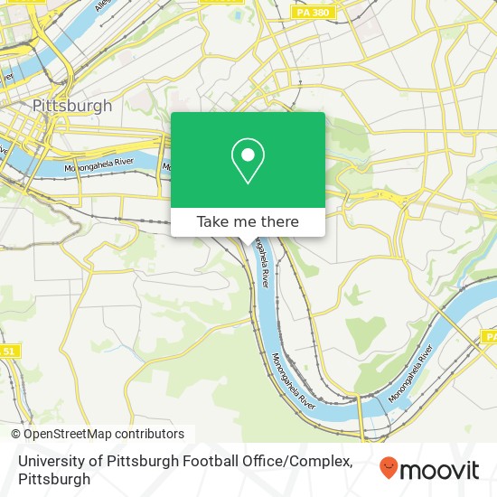 University of Pittsburgh Football Office / Complex map