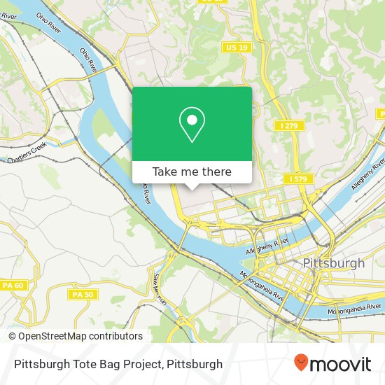 Pittsburgh Tote Bag Project map