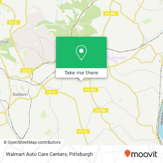 Walmart Auto Care Centers map