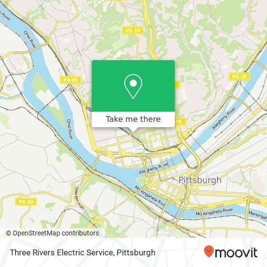 Three Rivers Electric Service map