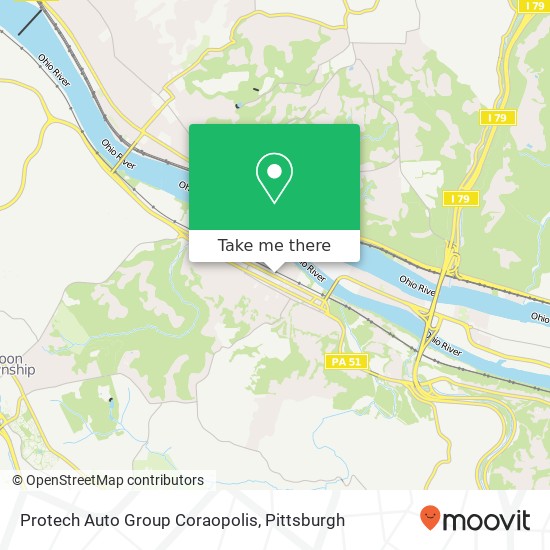 Protech Auto Group Coraopolis map