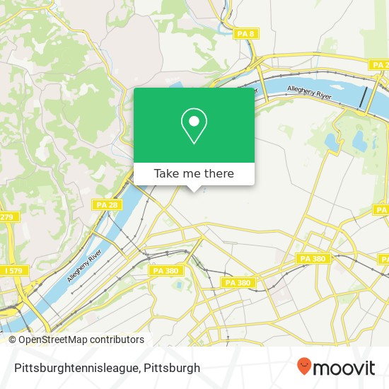 Mapa de Pittsburghtennisleague