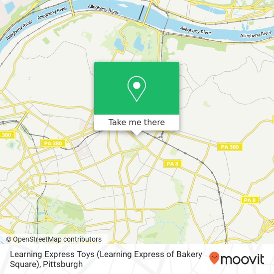 Mapa de Learning Express Toys (Learning Express of Bakery Square)