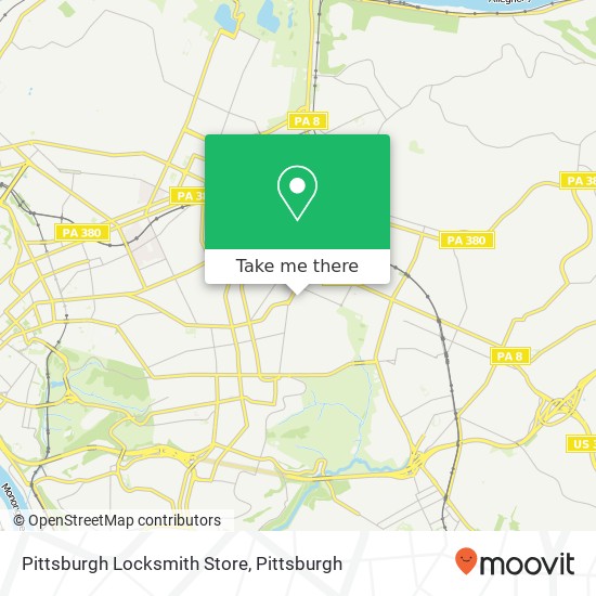 Pittsburgh Locksmith Store map