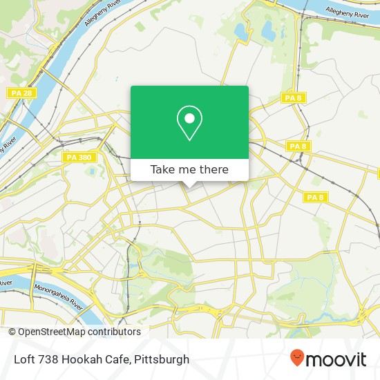 Mapa de Loft 738 Hookah Cafe
