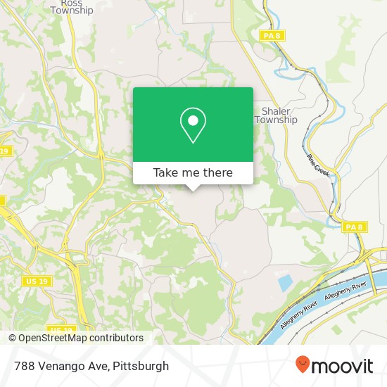 Mapa de 788 Venango Ave