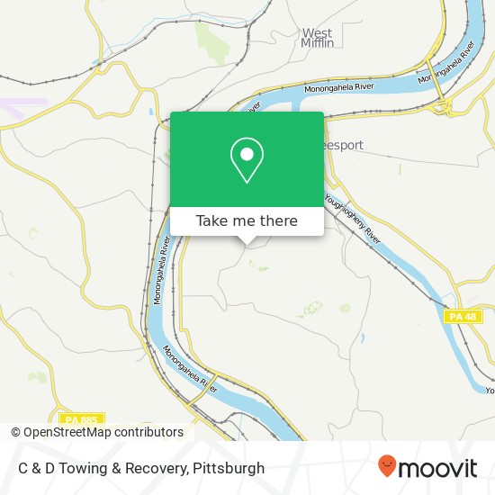 C & D Towing & Recovery map