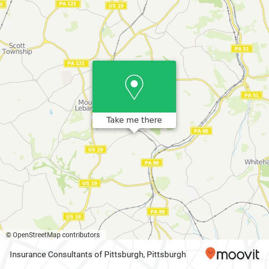 Insurance Consultants of Pittsburgh map