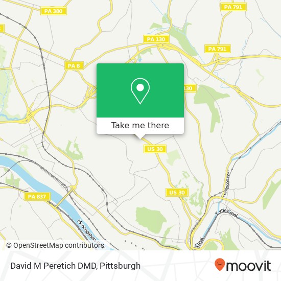 David M Peretich DMD map