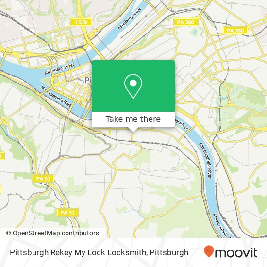 Pittsburgh Rekey My Lock Locksmith map