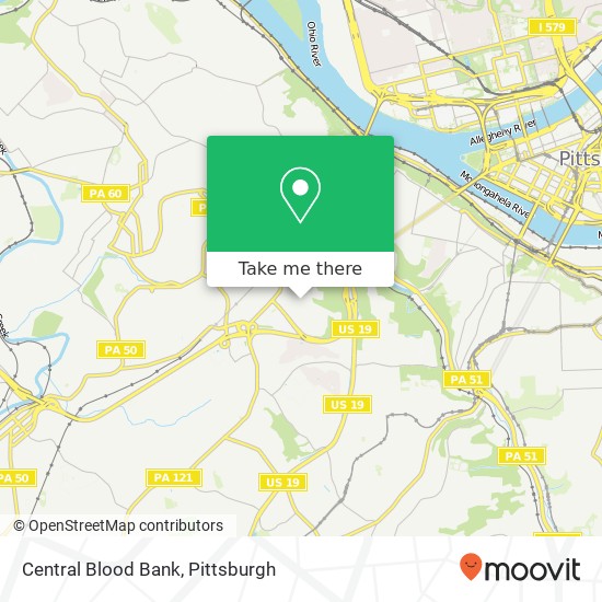 Central Blood Bank map