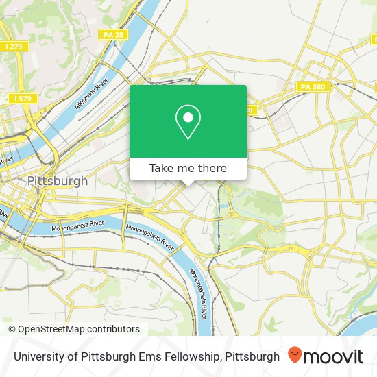 Mapa de University of Pittsburgh Ems Fellowship