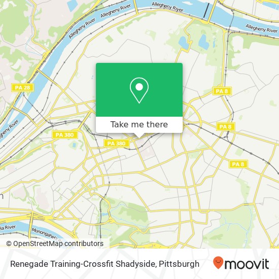 Renegade Training-Crossfit Shadyside map