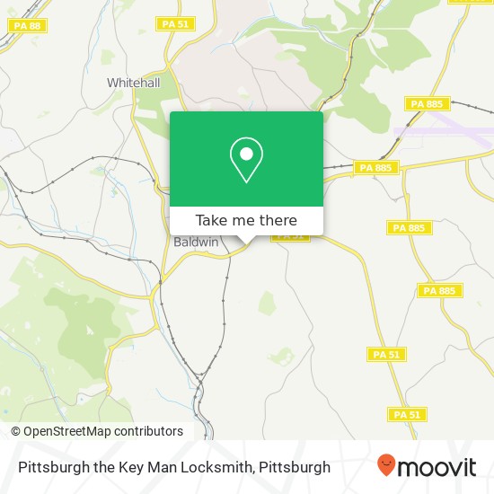 Mapa de Pittsburgh the Key Man Locksmith