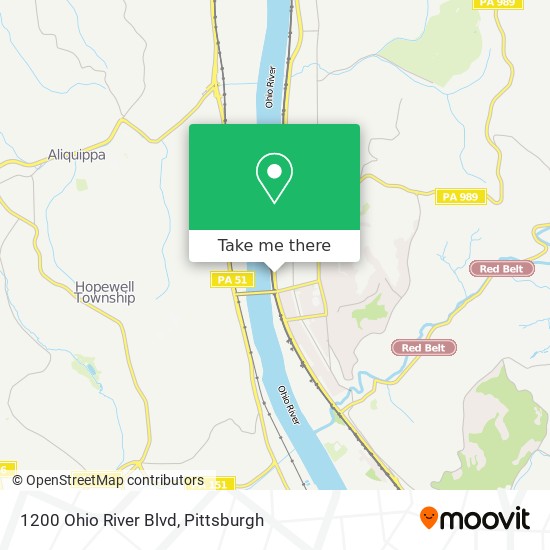 Mapa de 1200 Ohio River Blvd